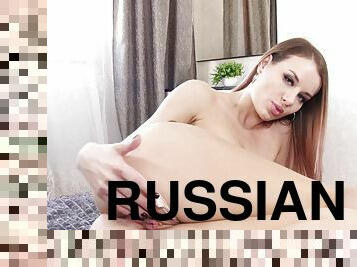 Glamorous Russian chick Alyssa Dior masturbates in bed