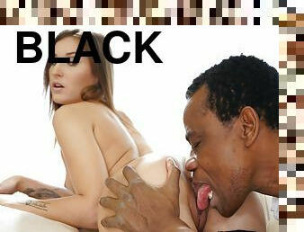 Mina K gets eaten out and shagged by horny black dude