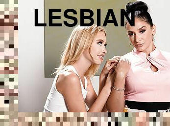 ציצי-גדול, אוננות, כוס-pussy, לסבית-lesbian, לעשות-עם-האצבע, בלונדיני, שחרחורת