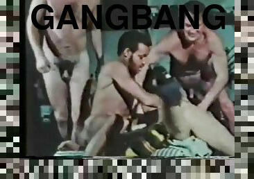 vintage, gangbang, sexe-de-groupe