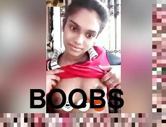 Today Exclusive- Cute Lankan Girl Showing Boobs On Video Call