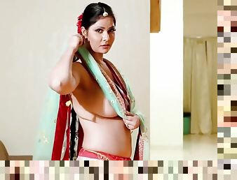 Diwali Surprise Saree Strip With Aabha Paul, Desi Aunty And Desi Bhabhi