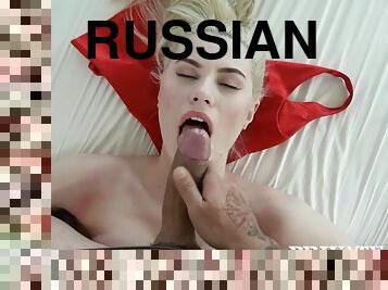 russe, anal, jouet, sur-le-visage, blonde, rasé, petits-seins