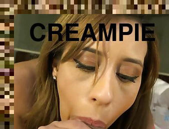 After Watching Her Take A Bath Youre Ready To Give Her A Creampie With Demi Lopez
