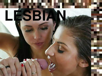 Lesbian oil orgy