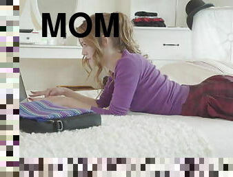 Step mom teaches naive daughter how to fuck