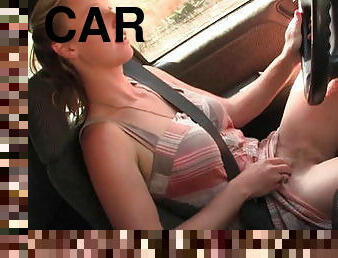 Aden Rose cums in the car