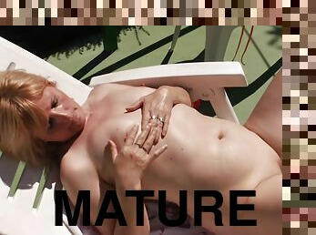 Celine H. - Naughty Mature Slut Masturbating In The Warm Sun