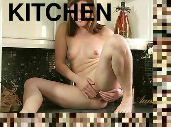 Sofia Matthews Masturbates In The Kitchen