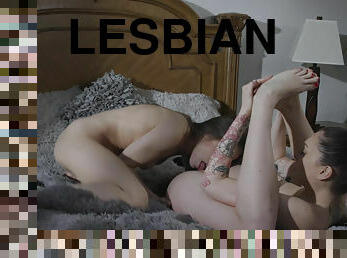 Lesbian sex from the beauties of stepsisters Charlotte Sins and Spencer Bradley