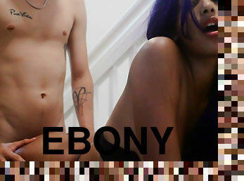 Sexy ebony Ariana pounded by her shite boyfriend