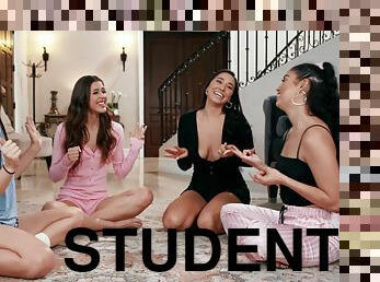 Young brunette students enjou sleepover sex part 1 - Catalina Ossa