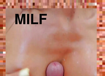 MILF Makayla Cox sucking & titfucking dick for titty creampie