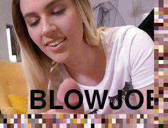 Niki Snow gets her mouth & pussy filled with dad's cock pov