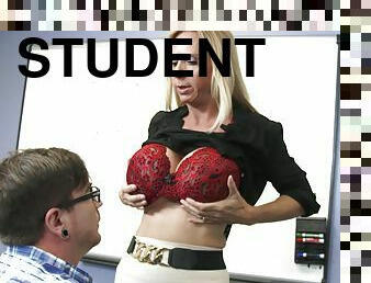 Miss Brook Tyler gets her tight cunt drilled by one of her students