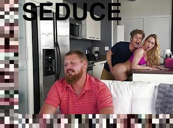 Carter Cruise seduces her bf's son into a sneaky fuck right behind his back