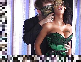 Cheating wife Peta Jensen gets fucked by stranger at masquerade party