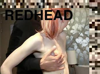 Hot redhead slut fucked hard in the ass