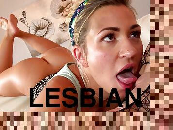 Horny Lesbian Lady Sucks Perky Tits Of Shy Hetero Vixen