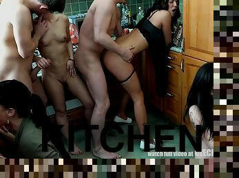 Grupen Uncensored Home Sex in Kitchen