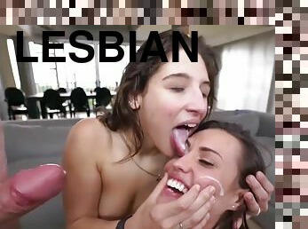 Bisexual Abella Danger licks cunt with lesbian girlfriend before sucking big dick