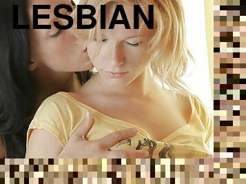 Young lesbian juicy pussy closeup