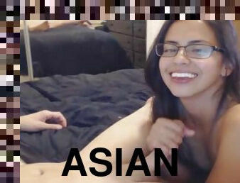 Asian girlfriend has first experience of anal sex