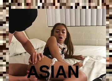 asiatique, femme-de-ménage, chatte-pussy, interracial, ados, gangbang, jeune-18, petite, chinoise, pénétrante