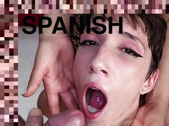 Spanish Girl In Bukakke Sex Show