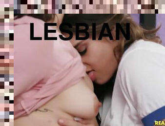 Babes work hard to get their lesbian orgasms at once