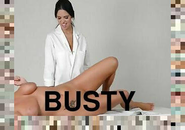 busty babes - hot lesbian massage sex