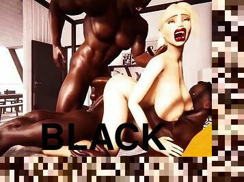Virtuosity big black dick DP 3D cartoon