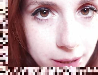 ASMR fetish redhead teen girl solo