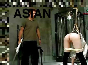 asiatisk, teenager, japans, bdsm, slave, fetish, bizar, smæk