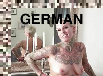 GERMAN SCOUT - RAUNCHY TATTOO cougar CAT COX GET HARD ASS FUCK POUND AT CASTING - Verified amateur