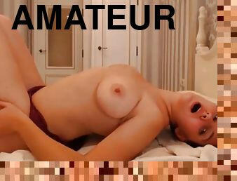 gros-nichons, masturbation, chatte-pussy, amateur, babes, doigtage, rousse, sale, baisers, naturel