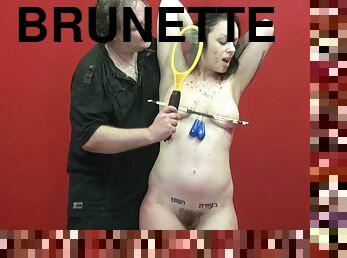 BDSM fetish video of brunette Beauvoir with trimmed pussy