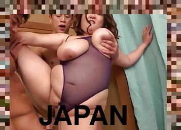 Japanese fatty wih big boobs Kichikkusu Mousouzoku in threesome with cumshots