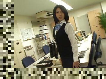 Gangbang in the office with hot ass secretary Saionji Reo. HD
