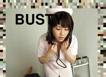 Busty Japanese nurse Anna Kishi enjoys having sex with a patient