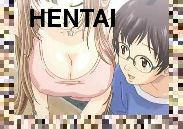 one guy one girl both pervs - big tits hentai