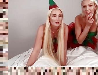 Christmas Sex Fantasy With Two Blonde Elves