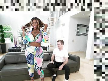 White man wants to fuck his big butt ebony neighbor Victoria Cakes