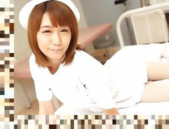 Japanese nurse sucking a dick in POV video - Kamiya Ruri