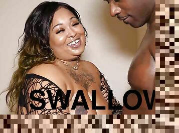 bbw big booty belaquis swallows spit thegod3rdleg