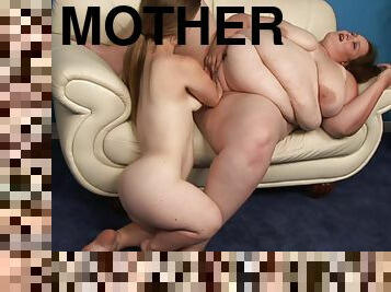 big fat Mother and her girlfriend make lesbian
