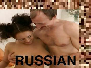 Lustful russian teen Katya and oldman crazy xxx story