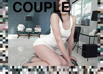Seductive erotic model Daisy White enjoys having sex with a photographer