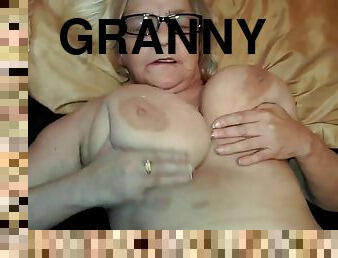 gros-nichons, grand-mère, vieux, amateur, mature, fellation, ejaculation-sur-le-corps, granny, maison, point-de-vue