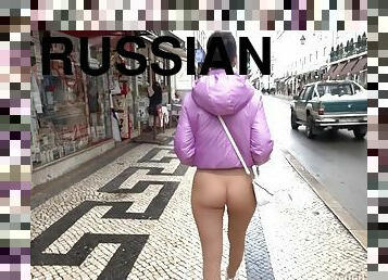 gros-nichons, en-plein-air, collants, public, russe, milf, maman, européenne, euro, naturel